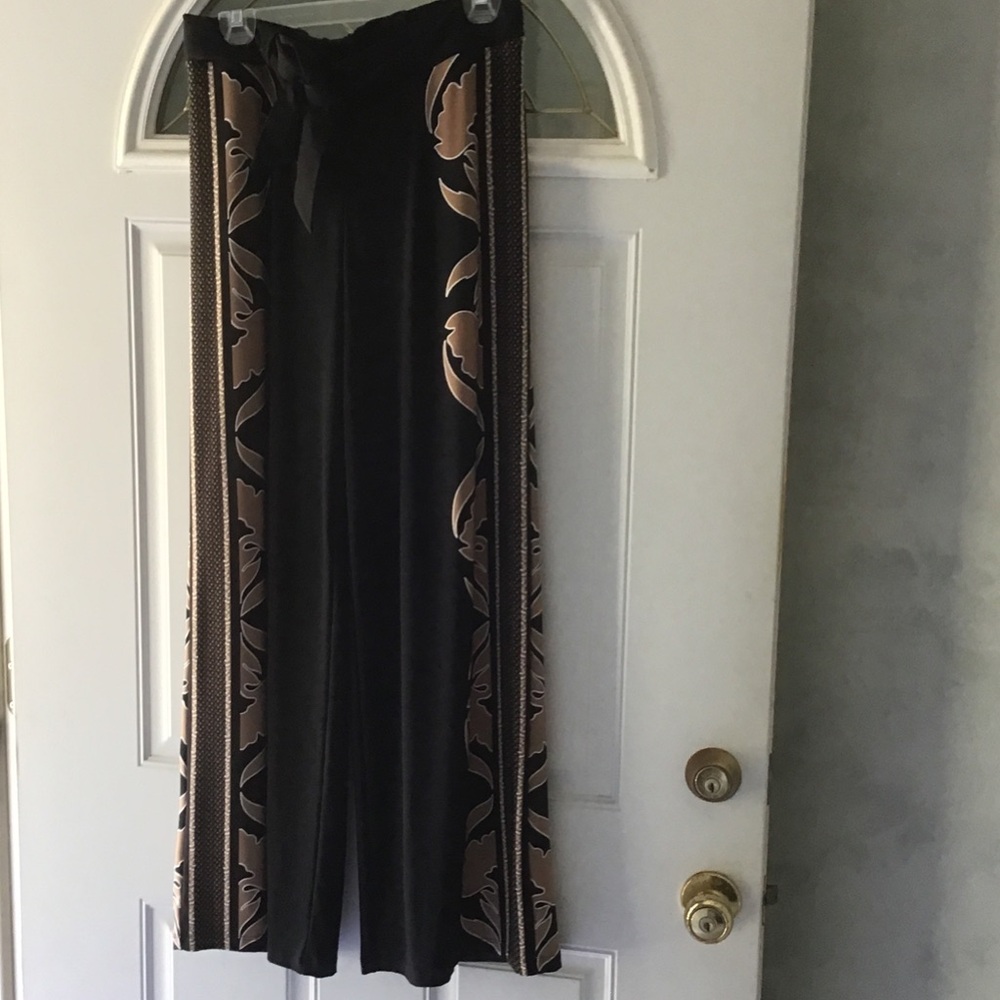 Black and Tan Wide-Leg Pants ,White House Black Market Black Pants size Small